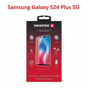 SKLO FULL GLUE, COLOR FRAME, CASE FRIENDLY PRO SAMSUNG S926 GALAXY S24 PLUS 5G ČIERNE