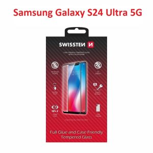 SKLO FULL GLUE, COLOR FRAME, CASE FRIENDLY PRO SAMSUNG S928 GALAXY S24 ULTRA 5G ČIERNE