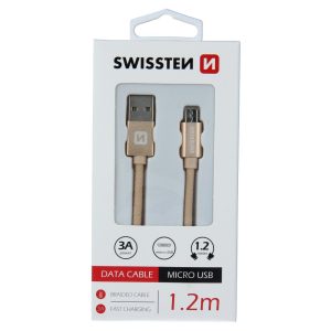 DATOVÝ KABEL TEXTILE USB / MICRO USB 1,2 M ZLATÝ