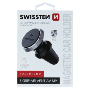 MAGNETICKÝ DRŽÁK DO VENTILACE AUTA S-GRIP AV-M9 ČERNO-STŘÍBRNÝ