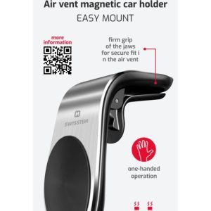 MAGNETICKÝ DRŽÁK DO VENTILACE AUTA EASY MOUNT STŘÍBRNÝ