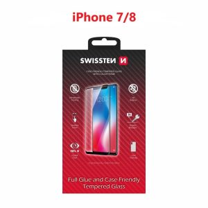 SKLO FULL GLUE, COLOR FRAME, CASE FRIENDLY PRO APPLE IPHONE 7/8 BIELE