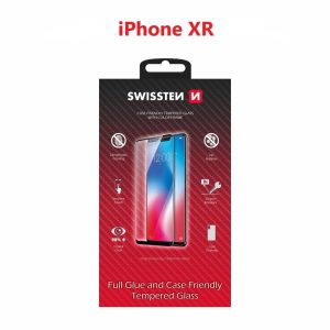 SKLO FULL GLUE, COLOR FRAME, CASE FRIENDLY PRO APPLE IPHONE XR ČIERNE