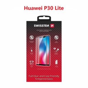 SKLO FULL GLUE, COLOR FRAME, CASE FRIENDLY PRO HUAWEI P30 LITE ČIERNE