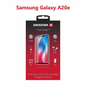 SKLO FULL GLUE, COLOR FRAME, CASE FRIENDLY PRO SAMSUNG A202 GALAXY A20e ČIERNE