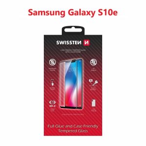 SKLO FULL GLUE, COLOR FRAME, CASE FRIENDLY PRO SAMSUNG G970 GALAXY S10e ČIERNE