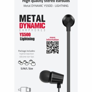 SLUCHÁTKA EARBUDS DYNAMIC LIGHTNING YS500 ČIERNA