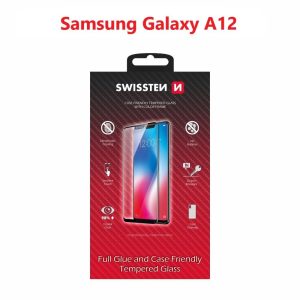 SKLO FULL GLUE, COLOR FRAME, CASE FRIENDLY PRO SAMSUNG A125 GALAXY A12 ČIERNE