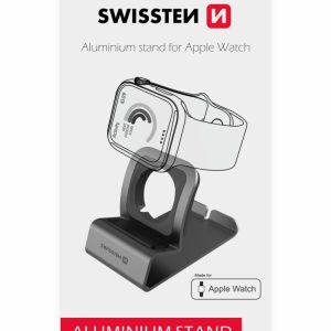 HLINÍKOVÝ STOJÁNEK PRO APPLE WATCH ŠEDÝ