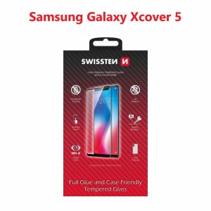 SKLO FULL GLUE, COLOR FRAME, CASE FRIENDLY PRO SAMSUNG G525 GALAXY XCOVER 5 ČIERNE