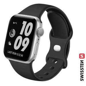 ŘEMÍNEK PRO APPLE WATCH SILIKONOVÝ 38 / 40 / 41 mm ČERNÝ