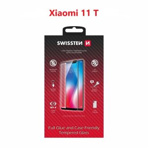 SKLO FULL GLUE, COLOR FRAME, KOMPATIBILNÉ S PÚZDROM PRE XIAOMI 11 T, ČIERNE