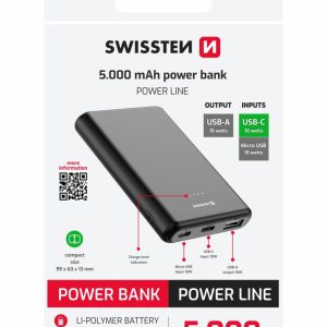 POWER LINE POWER BANK 5000 mAh 10W BLACK