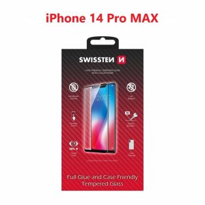 SKLO FULL GLUE, COLOR FRAME, CASE FRIENDLY PRO APPLE IPHONE 14 PRO MAX ČIERNE