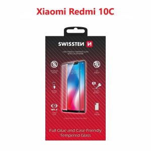 SKLO FULL GLUE, COLOR FRAME, CASE FRIENDLY PRO XIAOMI REDMI 10C ČIERNE