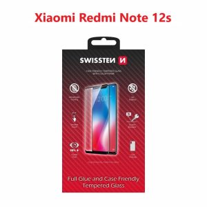 SKLO FULL GLUE, COLOR FRAME, CASE FRIENDLY PRO XIAOMI REDMI NOTE 12s ČIERNE