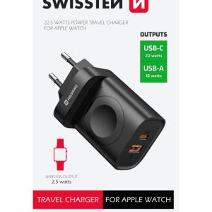 SÍŤOVÝ ADAPTÉR 1xUSB-A, 1xUSB-C a Apple Watch