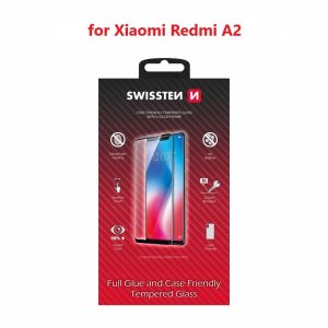 SKLO FULL GLUE, COLOR FRAME, CASE FRIENDLY PRO XIAOMI REDMI A2 ČERNÉ