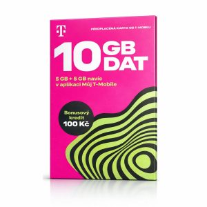 PŘEDPLACENÁ T-MOBILE TWIST SIM KARTA - 10 GB (5 GB + 5 GB) + BONUSOVÝ KREDIT 100 Kč