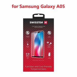 SKLO FULL GLUE, COLOR FRAME, CASE FRIENDLY PRO SAMSUNG A057 GALAXY A05 ČERNÉ