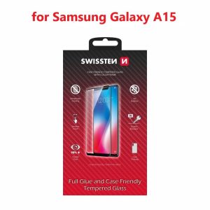 SKLO FULL GLUE, COLOR FRAME, CASE FRIENDLY PRO SAMSUNG A155F GALAXY A15 / A15 5G ČIERNE