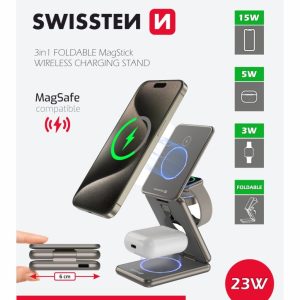 BEZDRÔTOVÁ HLINÍKOVÁ NABÍJAČKA AL1 ŠEDÁ (kompatibilná s MagSafe)