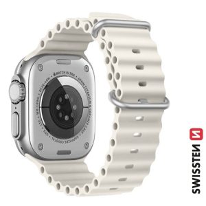 ŘEMÍNEK PRO APPLE WATCH SILIKONOVÝ - MARINE STRAPS 42 / 44 / 45 / 49 mm KAMENNĚ ŠEDÝ