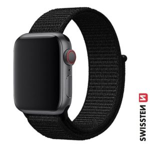 ŘEMÍNEK PRO APPLE WATCH NYLONOVÝ 38 / 40 / 41 mm ČERNÝ