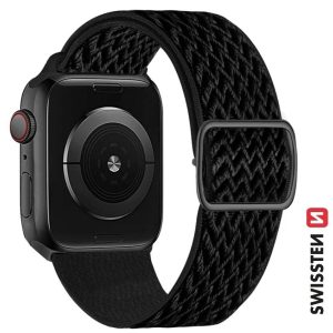 ŘEMÍNEK PRO APPLE WATCH NYLONOVÝ 42 / 44 / 45 / 49 mm ČERNÝ (se sponou)