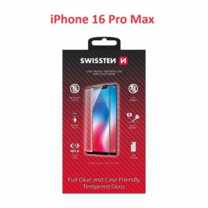 SKLO FULL GLUE, COLOR FRAME, CASE FRIENDLY PRO APPLE IPHONE 16 PRO MAX ČIERNE