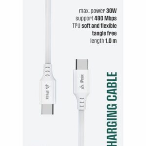 iPEAX TPU KABEL USB-C / USB-C 1M, USB 2.0 BÍLÝ