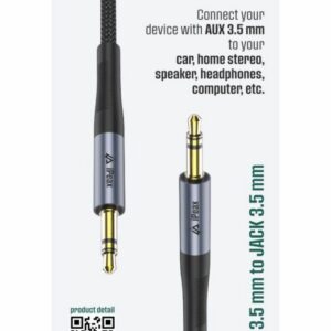 iPEAX ADAPTÉR 3,5 MM JACK / 3,5 MM JACK 1,5 M ČERNÝ