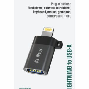 iPEAX ADAPTÉR OTG LIGHTNING / USB-A (samice) ČERNÝ