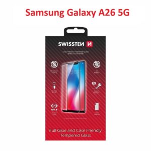 SKLO FULL GLUE, COLOR FRAME, CASE FRIENDLY PRO SAMSUNG A266B GALAXY A26 5G ČIERNE