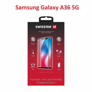 SKLO FULL GLUE, COLOR FRAME, CASE FRIENDLY PRO SAMSUNG A366B GALAXY A36 5G ČIERNE