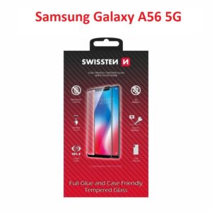 SKLO FULL GLUE, COLOR FRAME, CASE FRIENDLY PRO SAMSUNG A566B GALAXY A56 5G ČIERNE