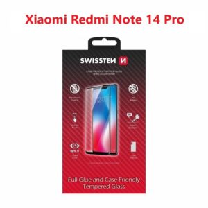 SKLO FULL GLUE, COLOR FRAME, CASE FRIENDLY PRO XIAOMI REDMI NOTE 14 PRO 5G ČIERNE