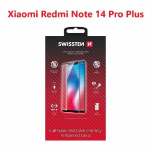 SKLO FULL GLUE, COLOR FRAME, CASE FRIENDLY PRO XIAOMI REDMI NOTE 14 PRO PLUS 5G ČIERNE