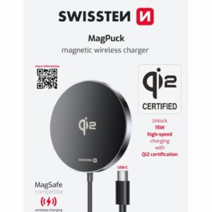 BEZDRÁTOVÁ NABÍJEČKA MagPuck Qi2 1.5 M (kompatibilní s MagSafe)