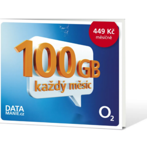 O2 DATOVÁ SIM KARTA - 100 GB MĚSÍČNĚ