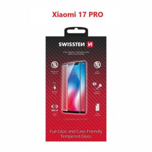 SKLO FULL GLUE, COLOR FRAME, CASE FRIENDLY PRO XIAOMI 17 PRO 5G ČIERNE