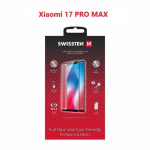 SKLO FULL GLUE, COLOR FRAME, CASE FRIENDLY PRO XIAOMI 17 PRO MAX 5G ČIERNE