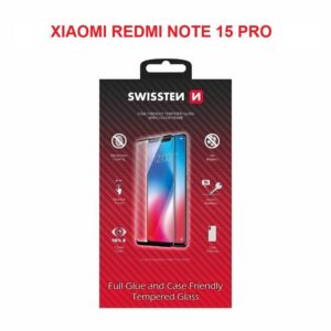SKLO FULL GLUE, COLOR FRAME, CASE FRIENDLY PRO XIAOMI REDMI NOTE 15 PRO 5G ČIERNE