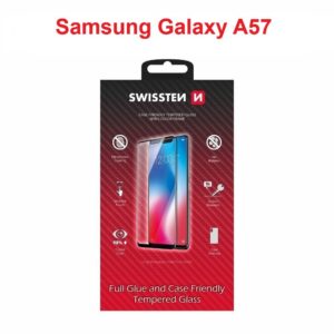 SKLO FULL GLUE, COLOR FRAME, CASE FRIENDLY PRO SAMSUNG A576B GALAXY A57 5G ČIERNE
