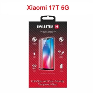 SKLO FULL GLUE, COLOR FRAME, CASE FRIENDLY PRO XIAOMI 17T 5G ČIERNE