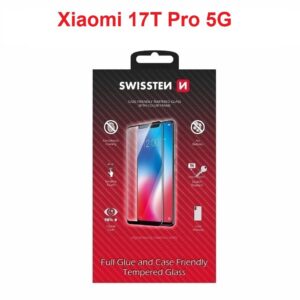 SKLO FULL GLUE, COLOR FRAME, CASE FRIENDLY PRO XIAOMI 17T PRO 5G ČIERNE